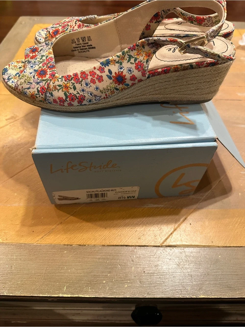 LifeStride Socialite floral espadrille wedges 🌸8.5 W